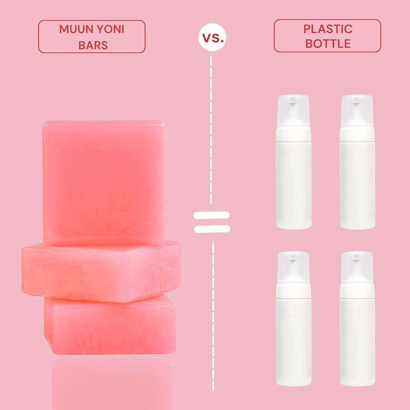 Muun Strawberry Yoni Soap Bar - Pack 3 pH Balancing Cleanser - Probiotics & Natural Ingredients - Gentle Cleansing Formula Eliminates Odor Vaginal Health - Feminine Wash - Moisturizing Intimate - Image 5