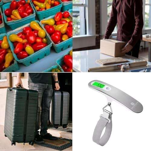 ROTOPATA Digital Luggage Travel Scale with Overweight Warning Function, Portable Handheld Electronic Weighing Scale with Hook, 50kg and Backlit LCD Display Screen Design for Suitcase Baggage - Image 6