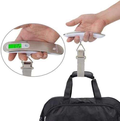 ROTOPATA Digital Luggage Travel Scale with Overweight Warning Function, Portable Handheld Electronic Weighing Scale with Hook, 50kg and Backlit LCD Display Screen Design for Suitcase Baggage - Image 7