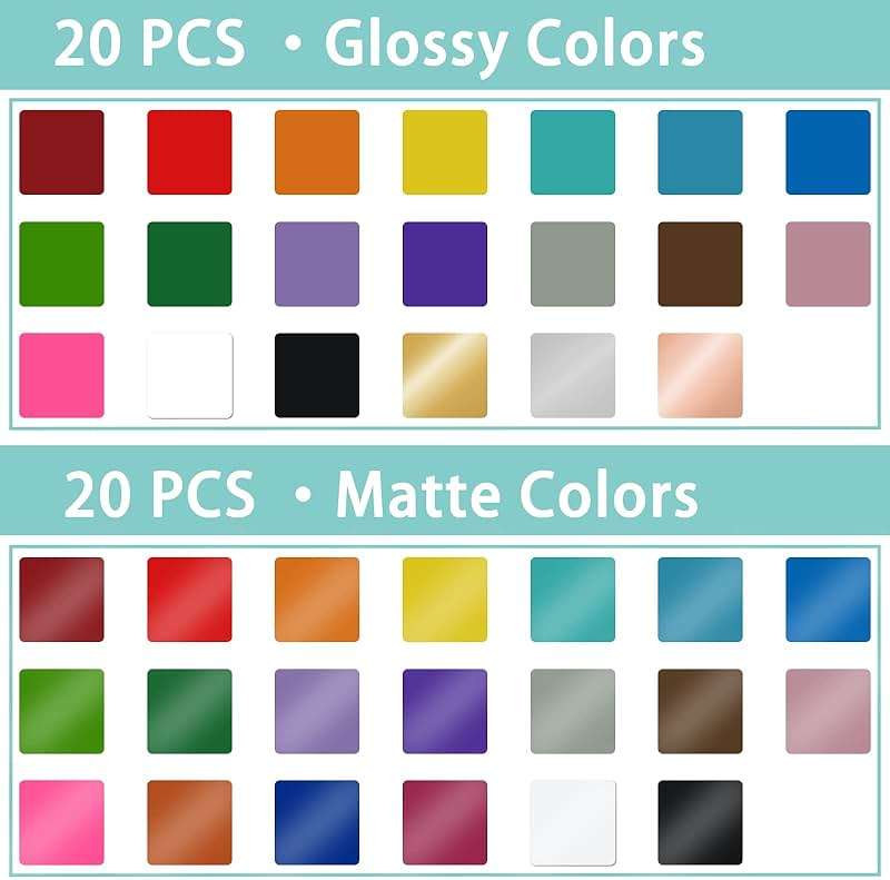 Lya Vinyl Permanent Vinyl - 40Pack (20 Glossy & 20 Matte) Outdoor Permanent Vinyl Sheets Bundle - Self Adhesive Sheets for Party Decoration, Sticker, DIY Mug, Home Decal - Image 3