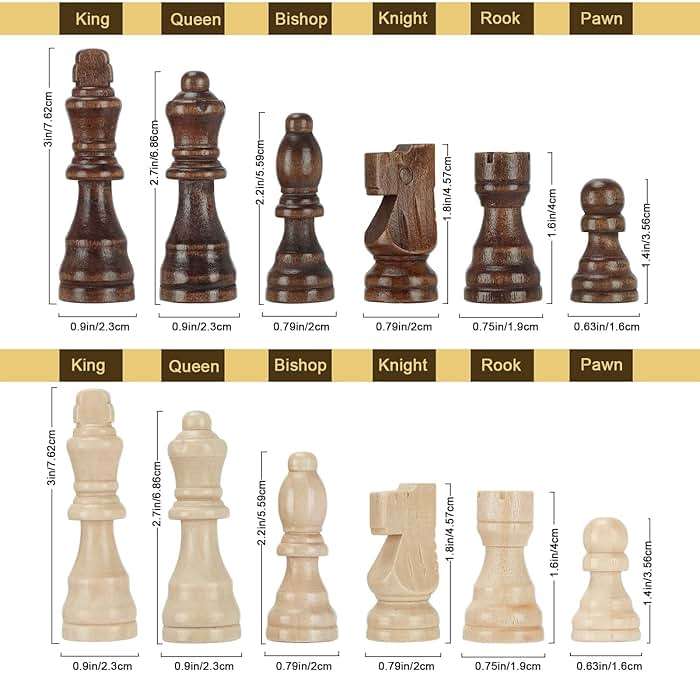 Magnetic Wooden Chess Set for Adults Kids 15'' Chess Board with Handmade Pieces, Folding Portable Travel Unique Chess Sets Game for Tournament Professional Beginner - Image 3