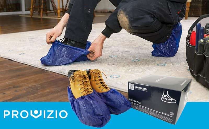 Provizio Supply Waterproof Shoe Covers Disposable Non Slip Extra Large Boot Cover - (40 Pairs) - Image 2