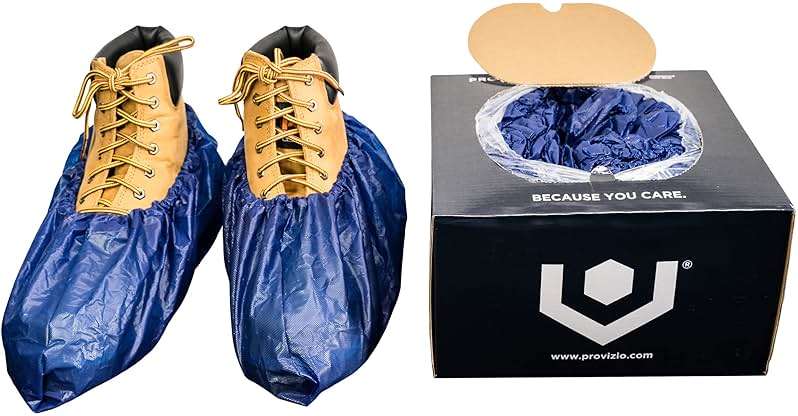 Provizio Supply Waterproof Shoe Covers Disposable Non Slip Extra Large Boot Cover - (40 Pairs) - Image 3