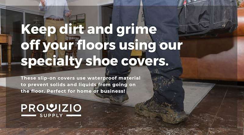 Provizio Supply Waterproof Shoe Covers Disposable Non Slip Extra Large Boot Cover - (40 Pairs) - Image 4