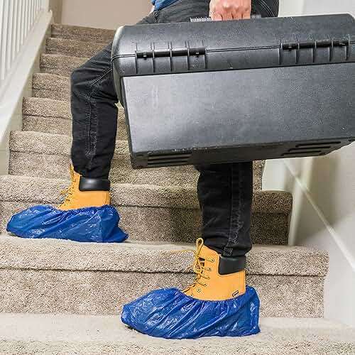 Provizio Supply Waterproof Shoe Covers Disposable Non Slip Extra Large Boot Cover - (40 Pairs) - Image 7