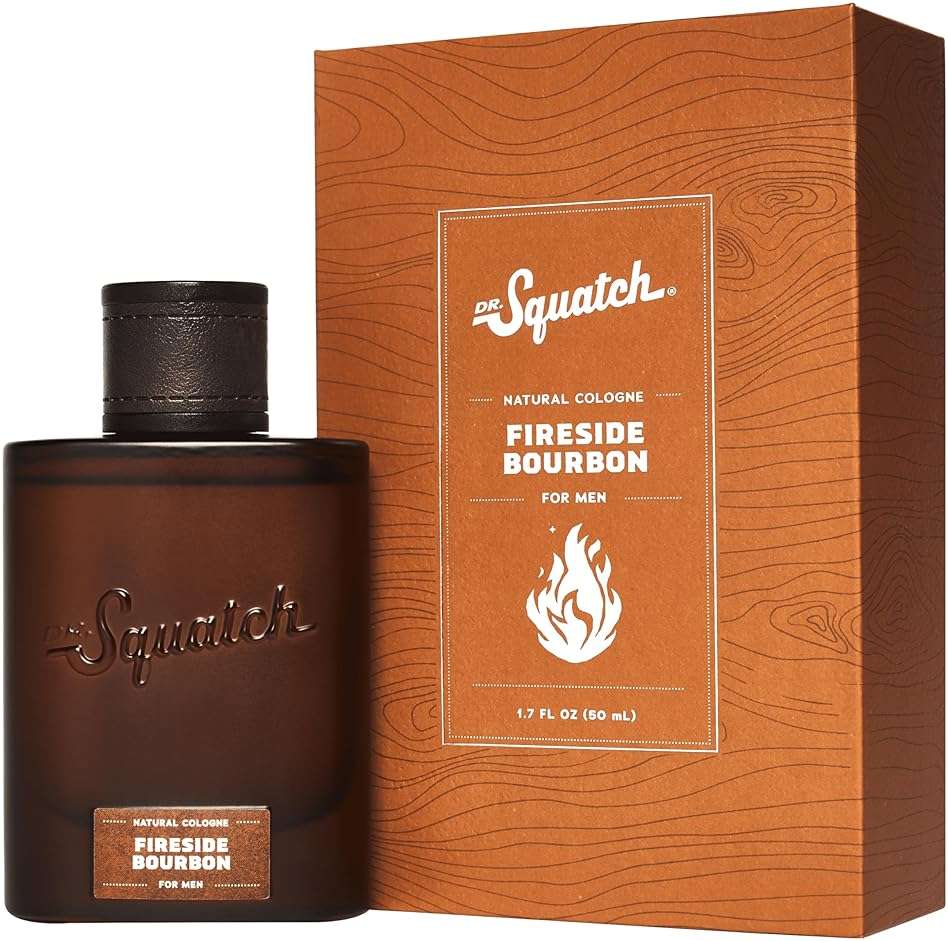 Dr. Squatch Natural Cologne for Men - Scent-Lock Technology and Sustainably-Sourced Ingredients - Fireside Bourbon Cologne (1.7 fl oz) - Image 1