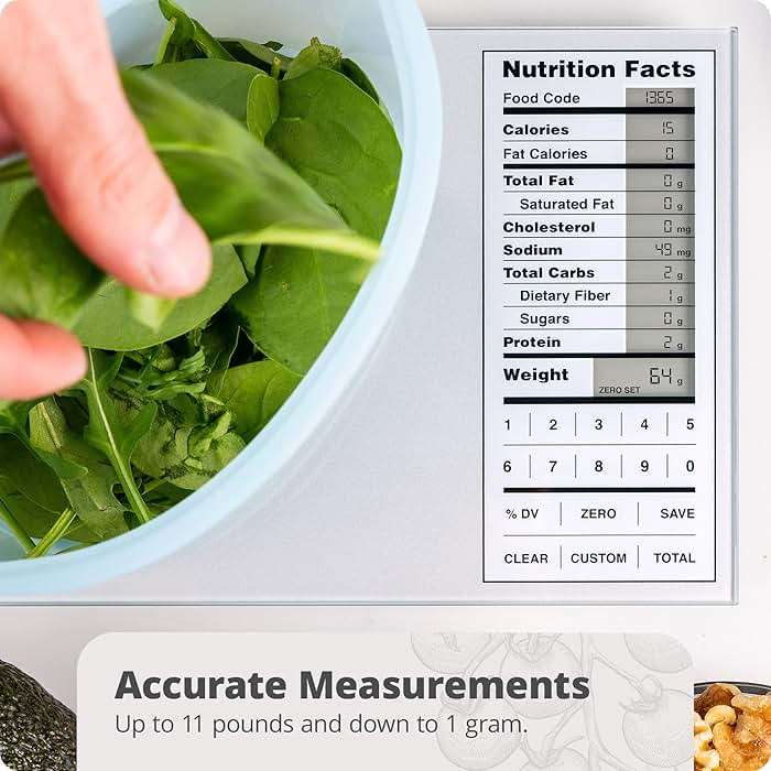 Greater Goods Nutrition Food Scale for Meal Planning and Portion Control with Food Code Booklet & App (Non-Connected, Non-Backlit Model) - Image 5