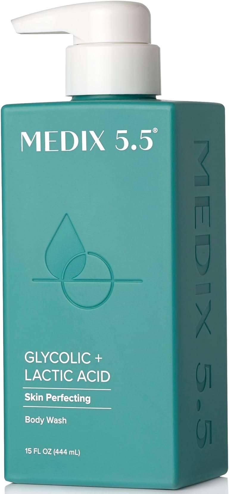 MEDIX 5.5 Glycolic Acid + Lactic Acid Exfoliating Body Wash Gel | KP Bump Eraser | AHA Exfoliant Skin Care Body Cleanser | Keratosis Pilaris & Acne | Anti Aging AHA Foaming Body & Face Wash, 15 Fl Oz - Image 1