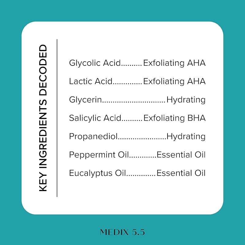 MEDIX 5.5 Glycolic Acid + Lactic Acid Exfoliating Body Wash Gel | KP Bump Eraser | AHA Exfoliant Skin Care Body Cleanser | Keratosis Pilaris & Acne | Anti Aging AHA Foaming Body & Face Wash, 15 Fl Oz - Image 5