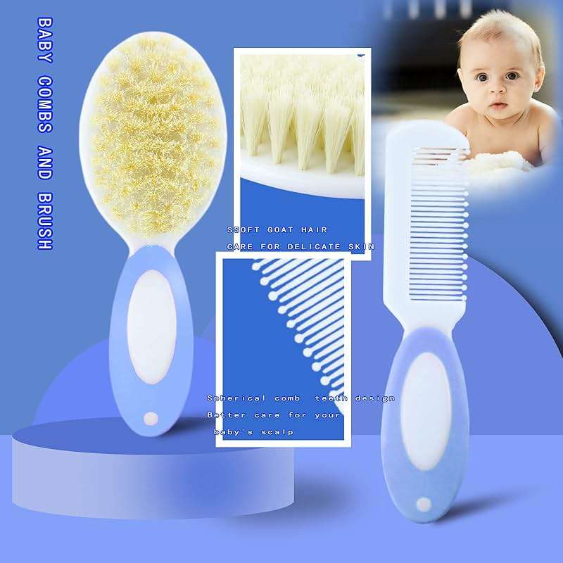 ZELINYE Baby Care Kits,Baby Grooming Kit,10 in 1 Newborn Essentials Must Haves,Baby Nail Clippers Baby Brush Baby Comb Earpick Nose Cleaning Tool Baby Nail File Nursing Baby Kit （Blue） - Image 4