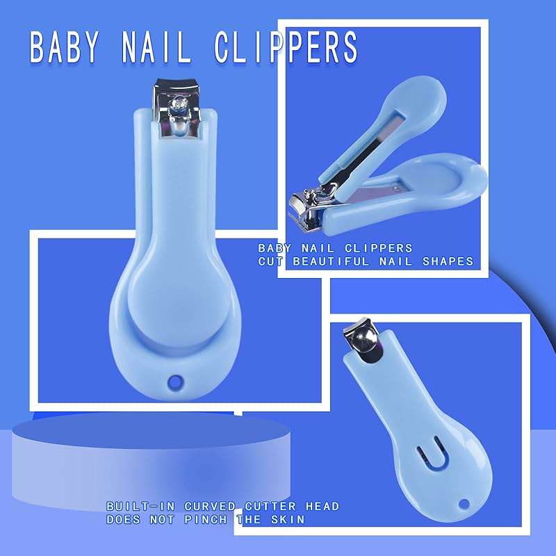 ZELINYE Baby Care Kits,Baby Grooming Kit,10 in 1 Newborn Essentials Must Haves,Baby Nail Clippers Baby Brush Baby Comb Earpick Nose Cleaning Tool Baby Nail File Nursing Baby Kit （Blue） - Image 5