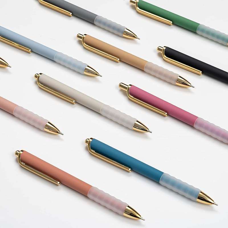 Linbsunne Ballpoint Pens Black Medium Point 1mm Pen with Super Soft Grip Ball Point Pen for Men Women Retractable Pens - Image 5