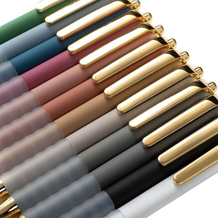 Linbsunne Ballpoint Pens Black Medium Point 1mm Pen with Super Soft Grip Ball Point Pen for Men Women Retractable Pens - Image 7