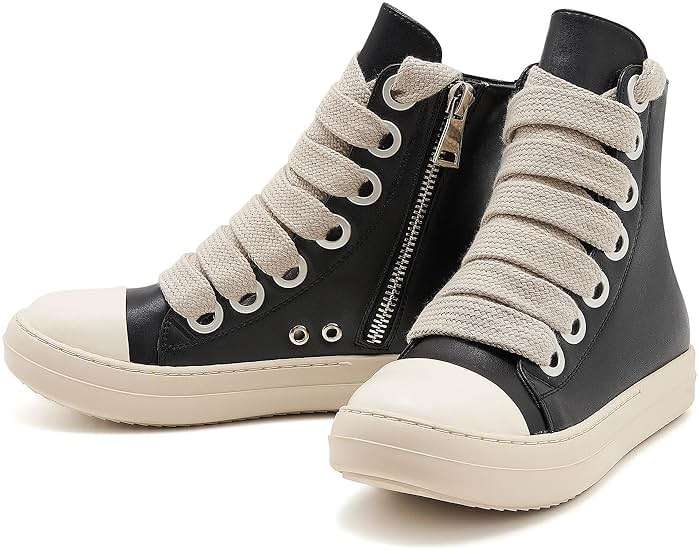ATBELL Womens High Top Sneakers Jumbo Lace-up Platform Comfort Trainers Thick Soles Walking Casual Shoes - Image 6