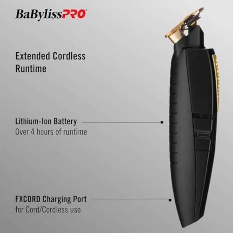 BaBylissPRO LithiumFX Cord/Cordless Lithium Ergonomic Hair Trimmers for Men - Image 5