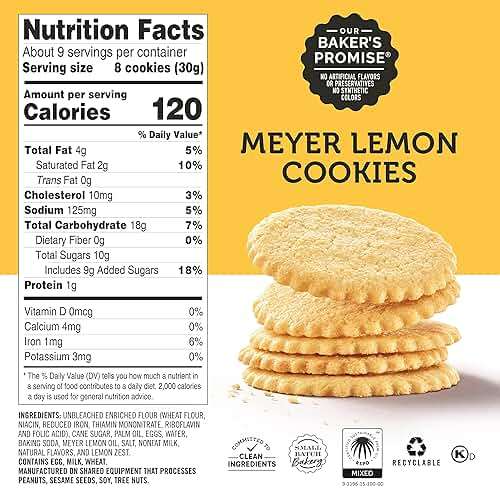Dewey's Bakery Meyer Lemon & Key Lime Moravian Style Thin Cookies Variety Pack, Bakery Fresh with Real Simple Ingredients, Low Calorie Snack, No Artificial Flavors or Synthetic Colors, 9oz (Pack of 2) - Image 2
