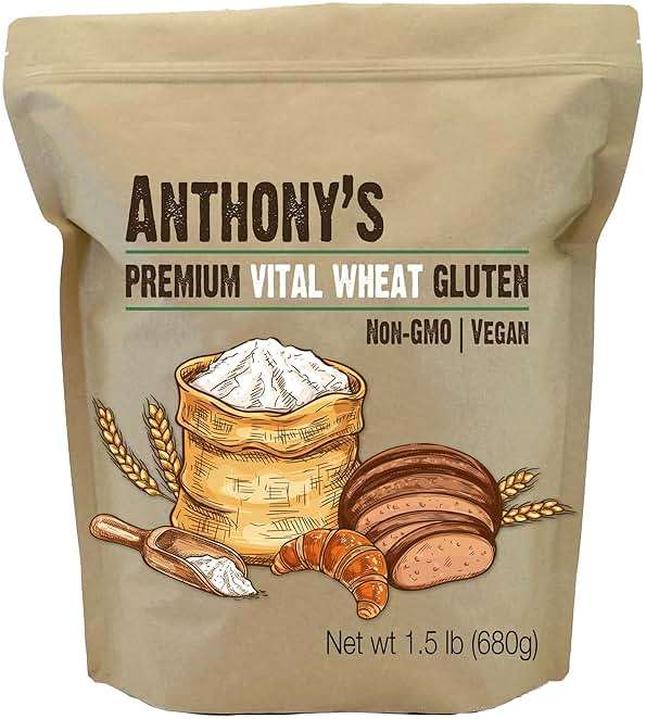Anthony's Vital Wheat Gluten, 1.5 lb, High in Protein Flour, Vegan, Non GMO, Keto Friendly, Low Carb - Image 1