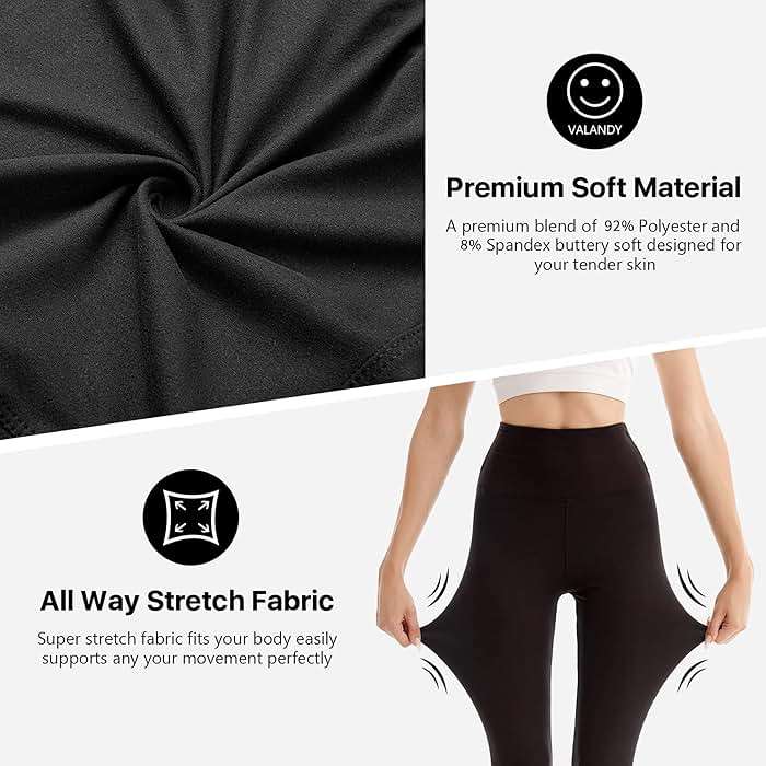 SINOPHANT High Waisted Leggings for Women - Full Length Capri Buttery Soft Yoga Pants for Workout Athletic - Image 4