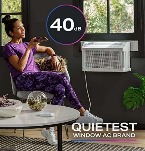 GE Profile ClearView Inverter Window Air Conditioner Unit, 12,200 BTU, Energy Efficient Cooling up to 550 sq ft., Ultra Quiet, SMART Home Capable, Includes Remote, White - Image 4