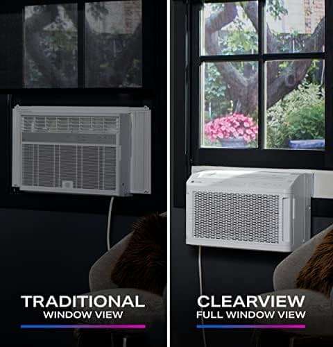 GE Profile ClearView Inverter Window Air Conditioner Unit, 12,200 BTU, Energy Efficient Cooling up to 550 sq ft., Ultra Quiet, SMART Home Capable, Includes Remote, White - Image 8