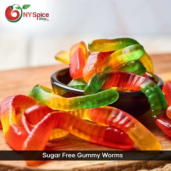 NY Spice Shop Sugar Free Gummy Worms Candy - 1 Pound Edible Gummies Worm for Parties & Celebration Decorations - Fun Bulk Gummy Worms for Treat Bags, Candy Buffets, Birthdays & Festive Gatherings - Image 2