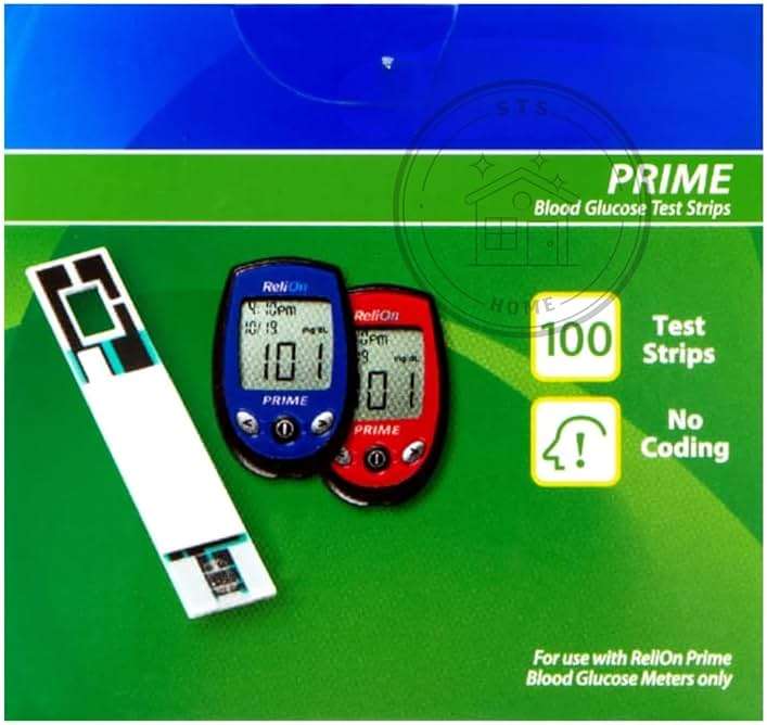 Prime Blood Glucose Test Strips | Blood Glucose Test Strips | Test Strips for Diabetes | Blood Sugar Test Strips | Diabetic Test Strips | Prime Test Strips 100 Count + STS Sticker. - Image 2