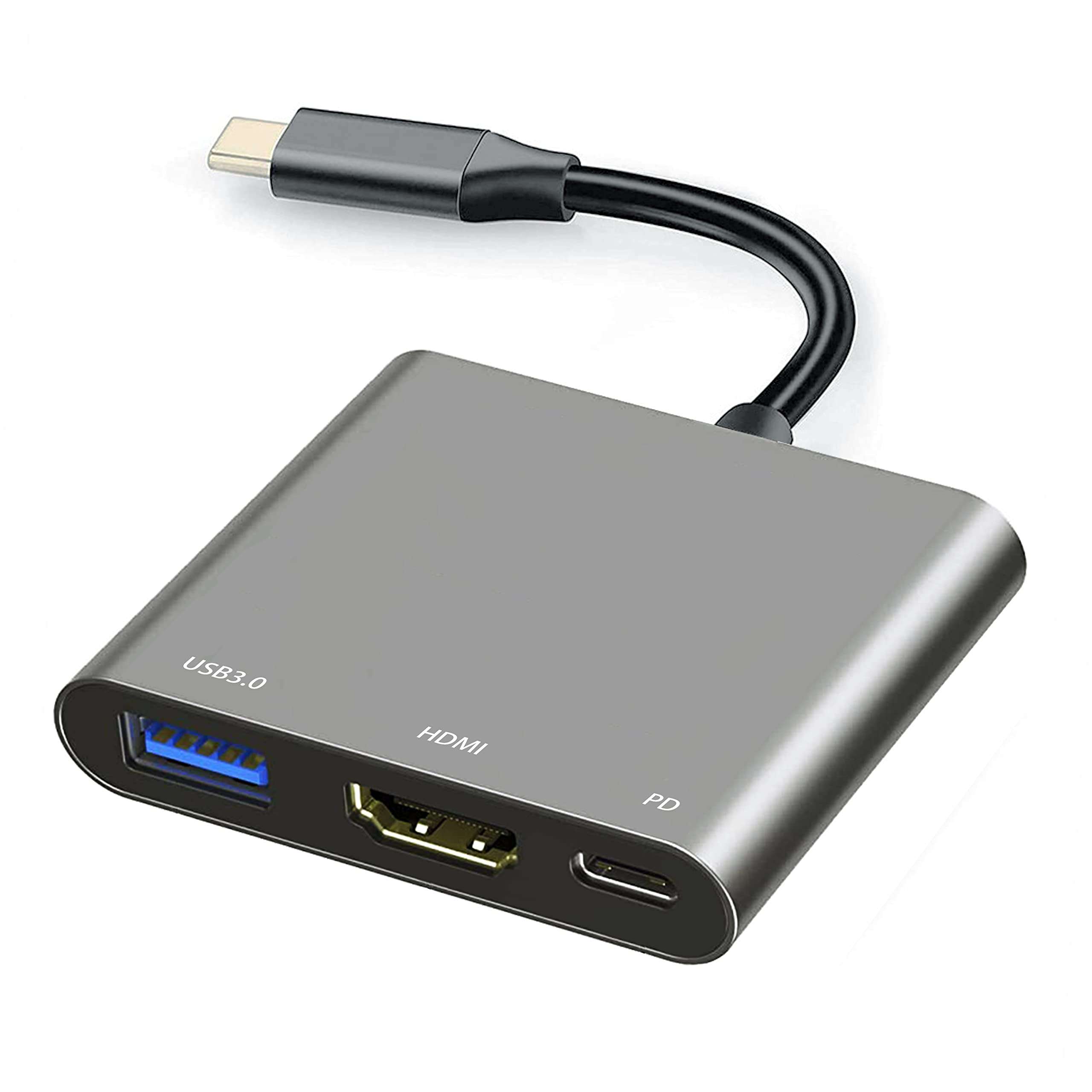 USB C to HDMI Multiport Adapter with Charging Port, HDMI to USB C Hub Adapter for Monitor to Laptop, USB-C to USB 3.0 Adapter 10Gbps, USBC HDMI Adapter 4K Converter for Mac iPad pro MacBook Chromebook - Image 1