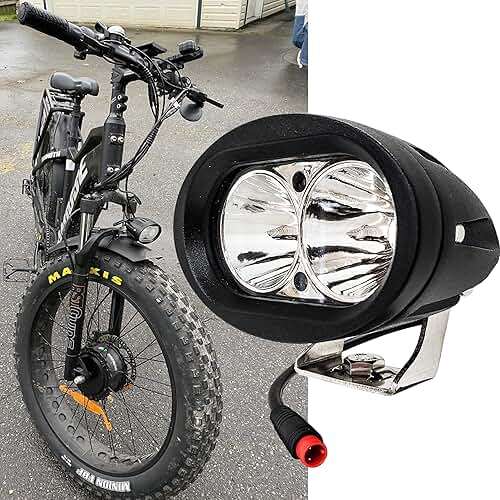 OZ-USA E-bike White LED Headlight High Output 6000K Compatible with Vamoose Mammoth Rad Power Bikes RadMini RadRover RadExpand RadRunner - Image 4