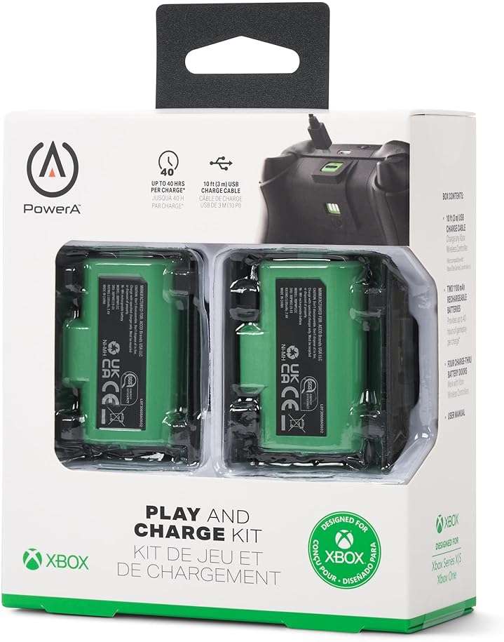 PowerA Play & Charge Kit for Xbox Series X|S and Xbox One - Green - Image 7