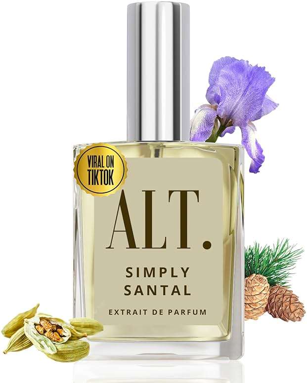 ALT. FRAGRANCES Simply Santal - Inspired by Sant. 33 Perfume, Unisex Perfume, Extrait de Parfum, Long Lasting Fragrance, Sandalwood Leather Scent, 60ml - Image 1