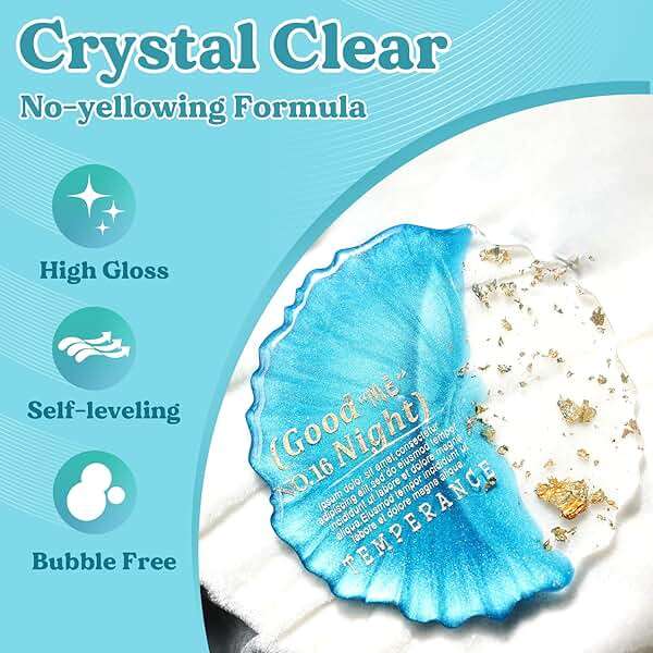 LET'S RESIN Fast Cure Epoxy Resin,Demold in 4 Hours,72OZ Upgrade Quick Drying & Crystal Clear Resin,Bubble Free Epoxy Kit for Craft,Art, Craft Supplies with Dye, Cup,Stir Stick - Image 3