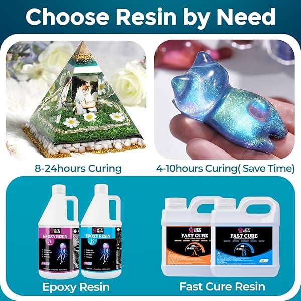 LET'S RESIN Fast Cure Epoxy Resin,Demold in 4 Hours,72OZ Upgrade Quick Drying & Crystal Clear Resin,Bubble Free Epoxy Kit for Craft,Art, Craft Supplies with Dye, Cup,Stir Stick - Image 8