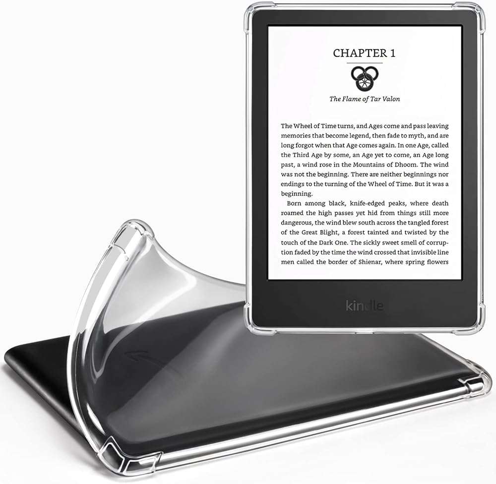 CoBak Clear Case Exclusively for 6 Inch Kindle 2024 and 2022 Releases (11th Generation) - Ultra Slim Soft TPU Transparent Cover, Lightweight and Durable Protection - Image 1
