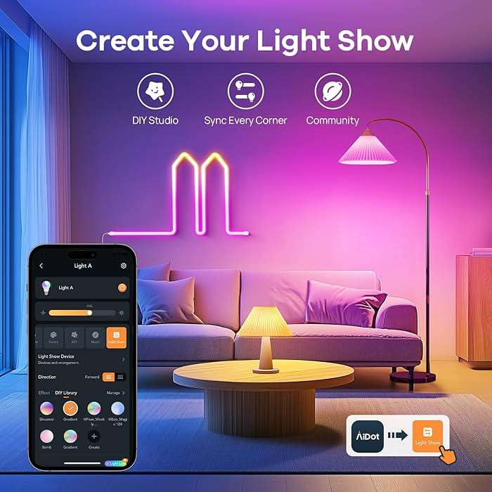 OREiN Matter Smart Light Bulb, Smart Light Bulbs Work with Apple Home, Alexa, Google Home, SmartThings, A19 Color Changing Light Bulbs 2.4Ghz WiFi, 800 Lumens Equivalent 60W 4Pack - Image 6