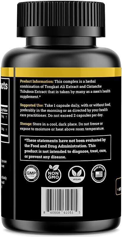 Cistanche Tubulosa 200mg & Tongkat Ali 400mg (Max Purity) 2 Month Supply (50% Echinacoside + 10% Acetoside with Tongkat Ali for Men 200:1 (Longjack) Eurycoma Longifolia) similar to Fadogia Agrestis - Image 3