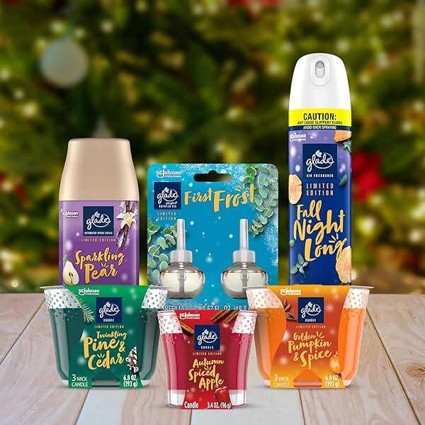 Glade Candle Jar, Air Freshener, Golden Pumpkin & Spice, 3.4 Oz - Image 2