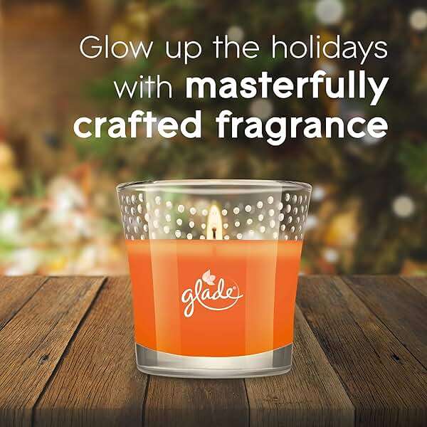 Glade Candle Jar, Air Freshener, Golden Pumpkin & Spice, 3.4 Oz - Image 4