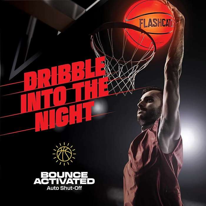 FlashCatch Light Up Basketball - Glow in The Dark - Sports Gear Accessories Gifts for Boys 8-15+ Year Old - Kids Teens Gift Birthday Ideas - Teen Boy Toys Ages 8 9 10 11 12 13 14 15 Outdoor Teenager - Image 2
