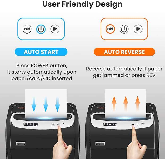 VidaTeco 18-Sheet Paper Shredder for Home Office Heavy Duty | 60-Minute Micro Cut P-4 Security, Auto-Reverse Anti-Jam System, Shreds Staples/CD/Credit Cards, 7.9-Gallon Pullout Bin (ETL) - Image 7