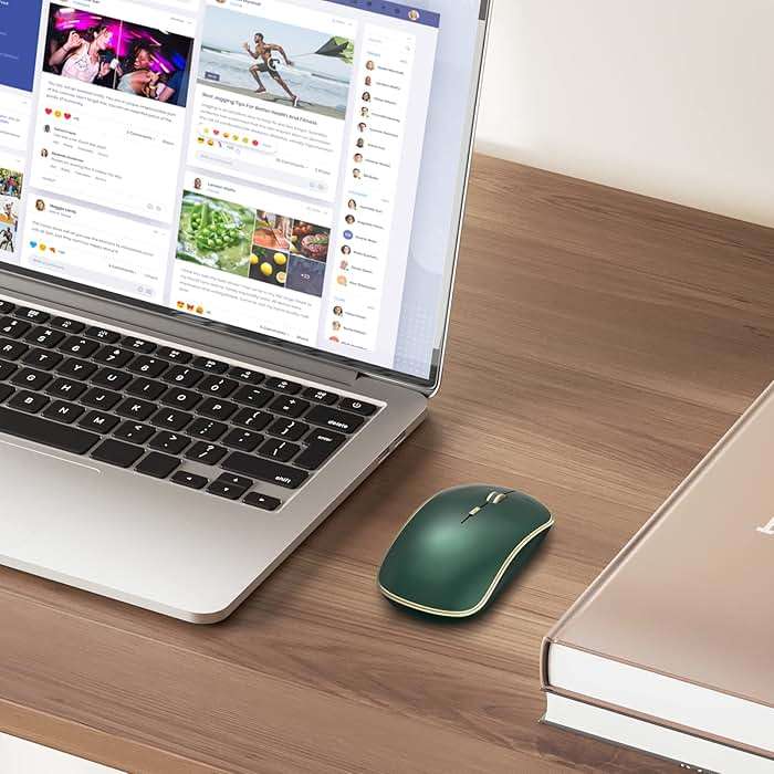 JOYACCESS 2.4G Slim Wireless Silent Mouse, Portable Wireless Computer Mouse with 5 Adjustable DPI Levels, USB Mice for Desktop, Notebook, MacBook, Chromebook, PC (Green) - Image 7