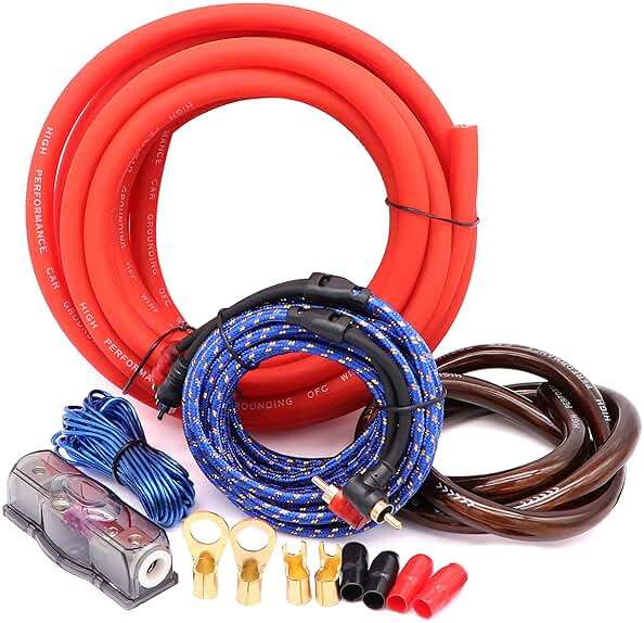 0 Gauge CCA (Copper Clad Aluminum) Complete Amplifier Wiring Kit - 3000W Max Car Audio Power Cable with Fuse | for Subwoofer, Mono Block, Big 3 Upgrade, RV & Boat - Image 1
