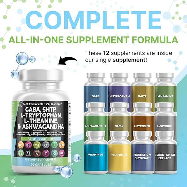 Clean Nutraceuticals GABA 750mg 5 HTP 200mg L Tryptophan 500mg L Theanine 200mg Ashwagandha SAM-e L-Glycine - Mood Support Vitamins for Women and Men with L-Tyrosine 5-HTP (5-Hydroxytryptophan) - Image 2