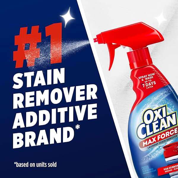 OxiClean Max Force Laundry Stain Remover Spray, Newborn & Baby Essentials, Stain Treater, 12 fl oz, 3-Pack - Image 9