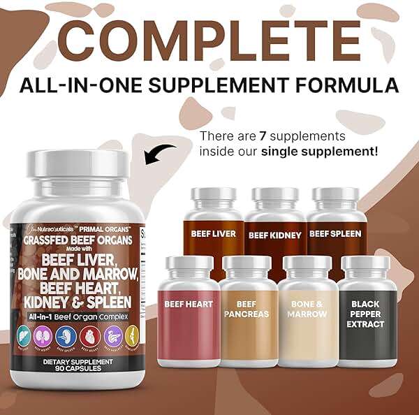 Clean Nutraceuticals Grass Fed Beef Liver Capsules - Premium Quality Supplement Packed with Desiccated, Beef Heart, Spleen, Pancreas Plus Bone & Marrow Dao Enzyme Pills - Image 2