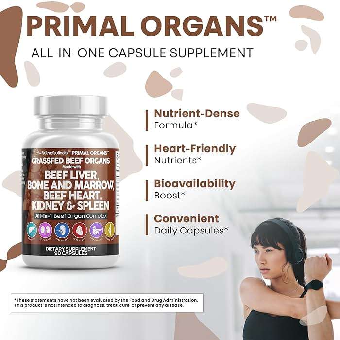 Clean Nutraceuticals Grass Fed Beef Liver Capsules - Premium Quality Supplement Packed with Desiccated, Beef Heart, Spleen, Pancreas Plus Bone & Marrow Dao Enzyme Pills - Image 6