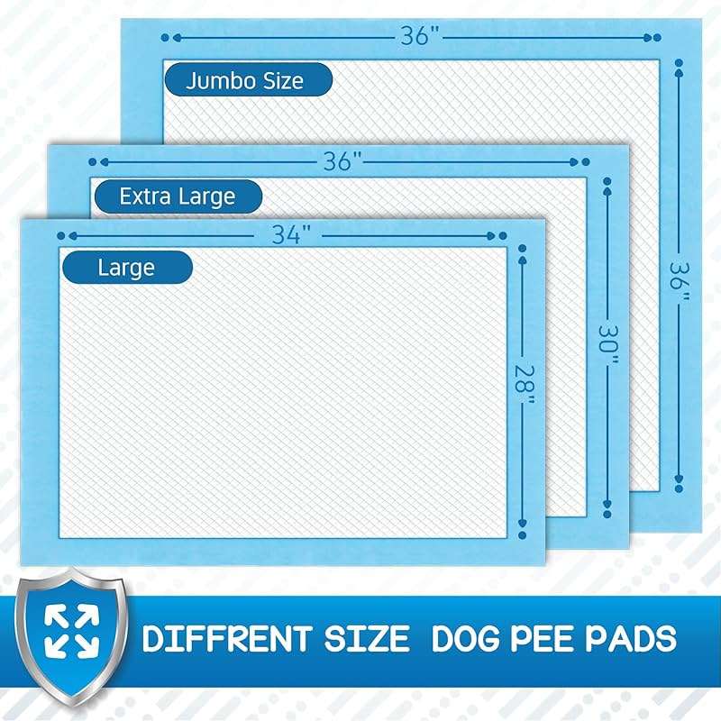 CROCI Dog Pee Pads Extra Large 36x36in, Puppy Pads XL with Adhesive Tabs, XL Pee Pads for Large Dogs, Super Absorbent Up to 10 Cups, Leak-Proof & Quick-Dry, Disposable (30 Counts) - Image 5
