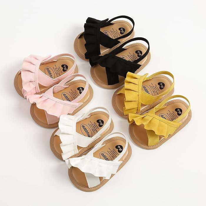 Slivery Color Baby Girls Sandals Summer Shoes Outdoor First Walker Toddler Girls Shoes For Summer - Image 8