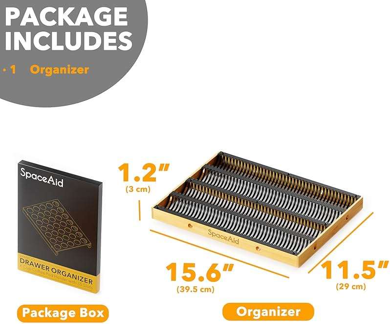 SpaceAid Coffee Pod Holder Drawer Organizer for Nespresso Vertuo Capsule, Bamboo Holder Tray Storage for Nespresso Vertuo, Compatible with 40 Big or 52 Small Vertuoline Pods (Drawer Insert) - Image 2