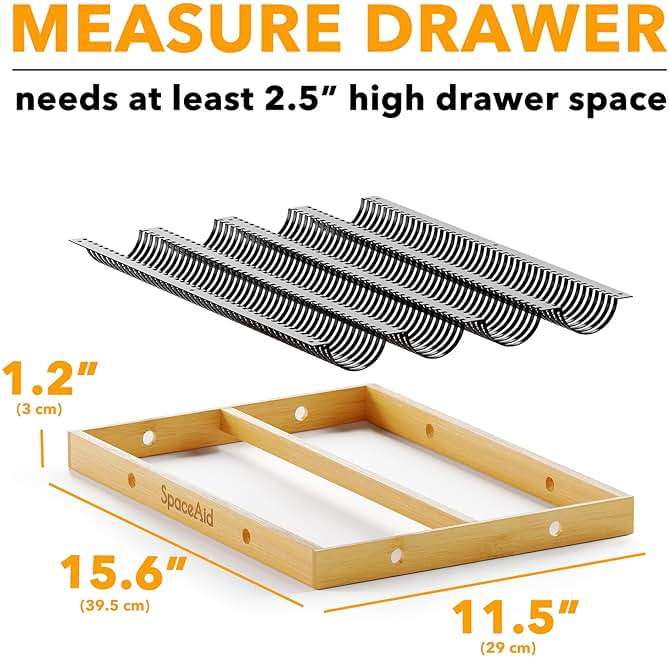 SpaceAid Coffee Pod Holder Drawer Organizer for Nespresso Vertuo Capsule, Bamboo Holder Tray Storage for Nespresso Vertuo, Compatible with 40 Big or 52 Small Vertuoline Pods (Drawer Insert) - Image 7
