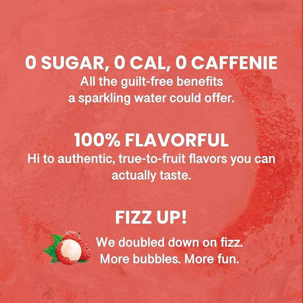 CHI FOREST Lychee Fizzy Sparkling Water (11.16 oz* 24) - Image 5
